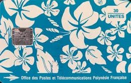 POLYNESIE FRANCAISE  -  PhoneCard  - Paréo Bleu  -  30 Unités  -  PF 17 - Polynésie Française