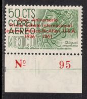 Mexico 1961 Not Issued Mi# III ** MNH - Overprinted - Rocket Launch Between McAllen And Reynosa / Space - America Del Nord