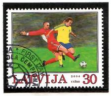 Latvia  2004 .  Football Euro 2004. 1v: 30.    Michel # 614  (oo) - Lettonie