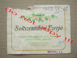 Soltszentimrei Ezerjó - Old Label ( 1965 ) - Autres & Non Classés