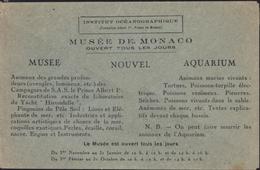 Enveloppe Institut Océanographique Musée De Monaco Neuve Trou Pour Laisser Oblitérer Le Timbre - Altri