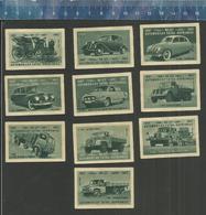 1897-1957 - 60 YEARS TATRA CARS AUTO VOITURES VETERAN CARS OLDTIMERS TRUCKS CAMIONS LKW TRANSPORT - Matchbox Labels