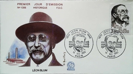 FRANCE - FDC - 1982 - LEON BLUM (Oblitération PARIS)  Enveloppe Premier Jour - Theologians