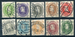 DENMARK 1930 King's 60th Birthday Set Used. Michel 185-94, Facit 246-55 - Usado