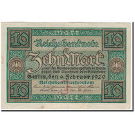 Billet, Allemagne, 10 Mark, 1920, KM:67a, TTB+ - 10 Mark