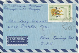 Hungary Aerogramme Sent To USA 13-11-1965 - Brieven En Documenten