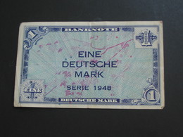 1 Eine Deutsche Mark Série 1948 - BANKNOTE - Allied Occupation WWII - ALLEMAGNE   **** EN ACHAT IMMEDIAT **** - 1 Mark