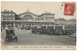 PARIS - La Gare De L'Est, Station Des Antobus Pour Le Trocadéro - Pariser Métro, Bahnhöfe