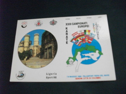 GENOVA LIGURIA XXIII CAMPIONATI EUROPEI KARATE 1988 PALASPORT  STEMMI SPORT COLUBUS - Martial