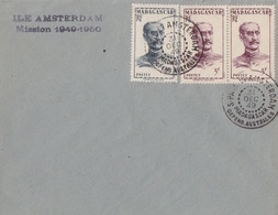 N° 309, 310 (Madagascar) Obl. St Paul Et Amsterdam 31 DEC 49, Courrier Du Sapmer + Ile Amsterdam Mission 1949-1950 - ...-1955 Voorfilatelie