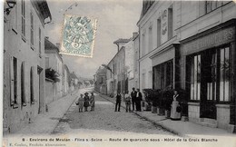 78-FLINS-USR-SEINE- ROUTE DE QUARANTE SOUS, HÔTEL DE LA CROIX BLANCHE - Flins Sur Seine