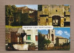 CPSM 84 - PERNES LES FONTAINES - TB CP 4 Vues Dont Fonatine , Remparts , Château - Pernes Les Fontaines