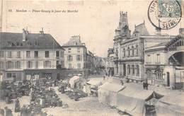 78-MEULAN- PLACE GENEY LE JOUR DU MARCHE - Meulan