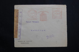 ESPAGNE - Enveloppe De Barcelone Pour La France En 1937 Avec Censure, Affranchissement Mécanique - L 61078 - Republicans Censor Marks