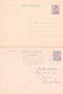 France -LOT 2 TYPE SEMEUSE PIEL  N° 1233-CP1  NEUVE ET OBLITEREE - Standard Covers & Stamped On Demand (before 1995)