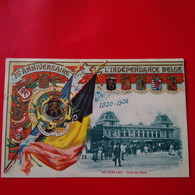 BRUXELLES GARE DU NORD LE 75 E ANNIVERSAIRE DE L INDEPENDANCE BELGE - Andere & Zonder Classificatie