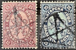 BULGARIA 1882 - Canceled - Sc# 15, 16 - Oblitérés