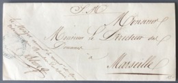 France 1837 - Lettre S.M (Service Militaire) - Recrutement Et Réserve - Marseille - (W1598) - 1801-1848: Précurseurs XIX