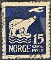 NORWAY 1925 - Canceled - Sc# 108 - Air Mail 15o - Used Stamps