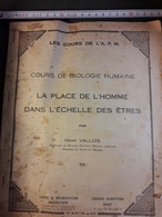 COURS DE BIOLOGIE HUMAINE LA PLACE DE L'HOMME DANS L'ECHELLE DES ETRES - Medizin & Gesundheit