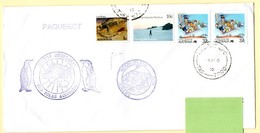 Polaire AAT, Australie. 1990. Cachet Aurora Australis Et Heard Island. Timbres AAT Et Australie. Cachet à Date Hobart. - Forschungsprogramme