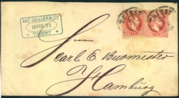 1871, 5 Kr. Franz Josef Als Zustazfrankatur Auf Bildgleichem Ganzschenumsclag Ab TRIEST Nach Hamburg - Storia Postale