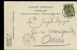 CP MIRWART -Le Château - Obl. POIX 11/09/1906 - Poste Rurale