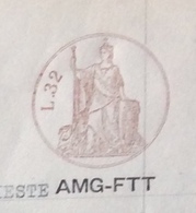 TRIESTE AMG FTT - CARTA BOLLATA L. 32 (1952)+ MARCA DA BOLLO CONCESSIONI GOVERNATIVE - DOCUMENTO COMPLETO 7/3/1953 - Revenue Stamps
