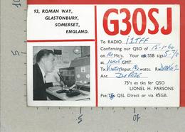 RADIO AMATEUR CARTOLINA QSL - 1964 REGNO UNITO UNITED KINGDON GLASTONBURY SOMERSET - G30SJ - Amateurfunk