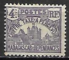 MADAGASCAR  -  Timbre-Taxe  -   1908 . Y&T N° 9 *. - Strafport