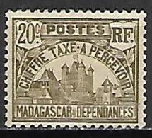 MADAGASCAR  -  Timbre-Taxe  -   1908 . Y&T N°12 *. - Timbres-taxe