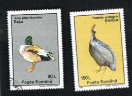 ROMANIA - SG 5753.5755   - 1995   DOMESTIC BIRDS   - USED - Gebraucht