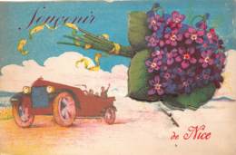 06 - ALPES MARITIMES - NICE - 10032 - Carte Fantaisie Souvenir Cpa Ancienne - Sets And Collections