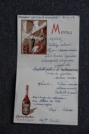 Très Beau Menu Datant Du 21 Juin 1913 / Grande Liqueur CHERRY ROCHER - Menú
