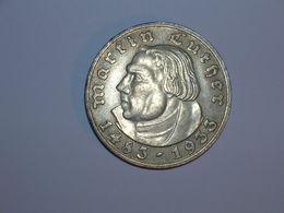 ALEMANIA- 5 MARCOS PLATA LUTERO 1933 A (957) - 5 Reichsmark