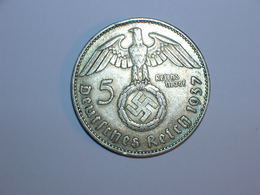 ALEMANIA- 5 MARCOS PLATA 1937 J (974) - 5 Reichsmark