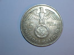 ALEMANIA- 5 MARCOS PLATA 1938 J (980) - 5 Reichsmark