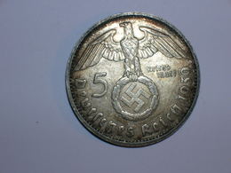 ALEMANIA- 5 MARCOS PLATA 1939 D (982) - 5 Reichsmark