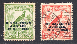 New Guinea 1935 Silver Jubilee, Cancelled, Sc# ,SG 204-205 - Papua-Neuguinea