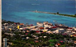 Bahamas Nassau Aerial VIew Of Downtown & Harbour 1961 - Bahamas