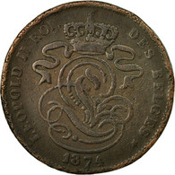 Monnaie, Belgique, Leopold II, 2 Centimes, 1874, TTB, Cuivre, KM:35.1 - 2 Cents