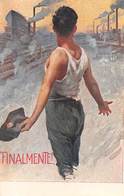 Delcampe - 01559 "VI PRESTITO NAZIONALE 5% - FINALMENTE - I GUERRA MONDIALE" ANIMATO, NAVE. CART NON SPED - Werbepostkarten