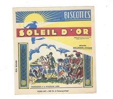 BUVARD  Biscottes SOLEIL  DOR  NAPOLEON 1 Er   ***** RARE  A SAISIR   ****** - Biscottes