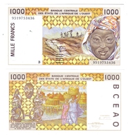 West African States 1000 Francs 1995 Pik 211b Unc LOTTO 1088 - Otros – América