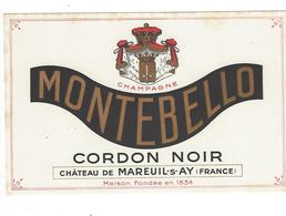 BUVARD  CHAMPAGNE MONTEBELLO    CORDON NOIR  MAREUIL SUR AY  *****       A SAISIR   ****** - C