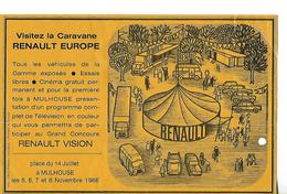 Publicité 1/2 Format 1966 / Automobiles RENAULT / Visitez La Caravane à MULHOUSE / Stand Renault, Animations - Automobil