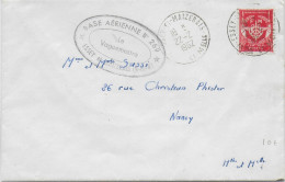 1962 - MEURTHE ET MOSELLE - BASE AERIENNE N°269  ! ENVELOPPE FM  De ESSEY ET MAIZERAIS => NANCY - Military Postmarks From 1900 (out Of Wars Periods)