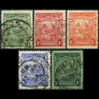 BARBADOS 1932 - Scott# 166a-75a Seal Set Of 5 Used - Barbados (1966-...)