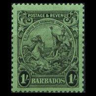 BARBADOS 1932 - Scott# 175a Colony Seal 1s LH - Barbados (1966-...)