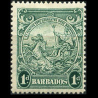 BARBADOS 1938 - Scott# 194Ad Seal 1p LH - Barbados (1966-...)